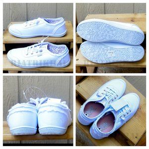 white Skechers Women's BOBS B‎ Cute Sneaker